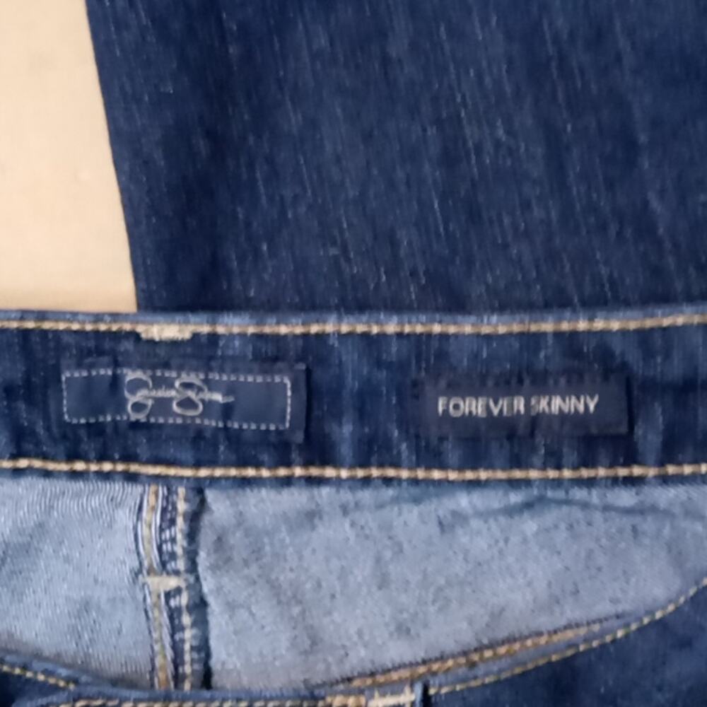 Jessica Simpson Forever Skinny Blue Jeans 28 Classic Casual Winter Normcore Boho - Picture 6 of 8